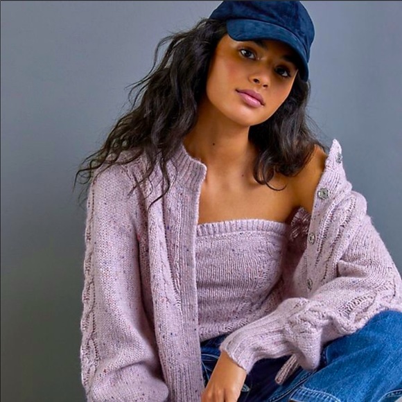 Anthropologie Sweaters - Anthropologie Maeve Hera Cardigan Twinset Lilac XS